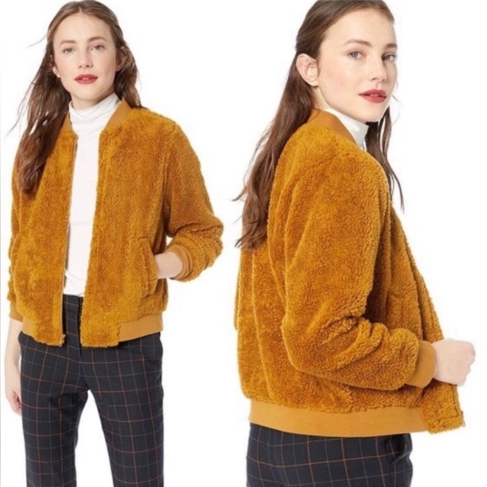 J. Crew Mercantile Teddy/Sherpa Bomber